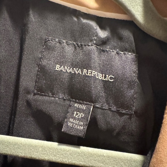 Banana Republic Black and Tan Color block Contrast Moto Jacket Blazer Like New - Picture 6 of 9